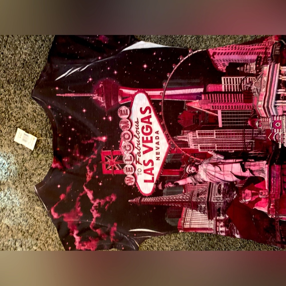 Ladies Las Vegas Sparkled Tee Shirt